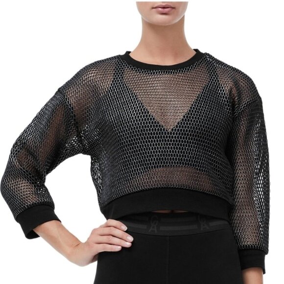 New Good American The Warrior Crop Cover-Up Top XS NWT - Picture 8 of 15